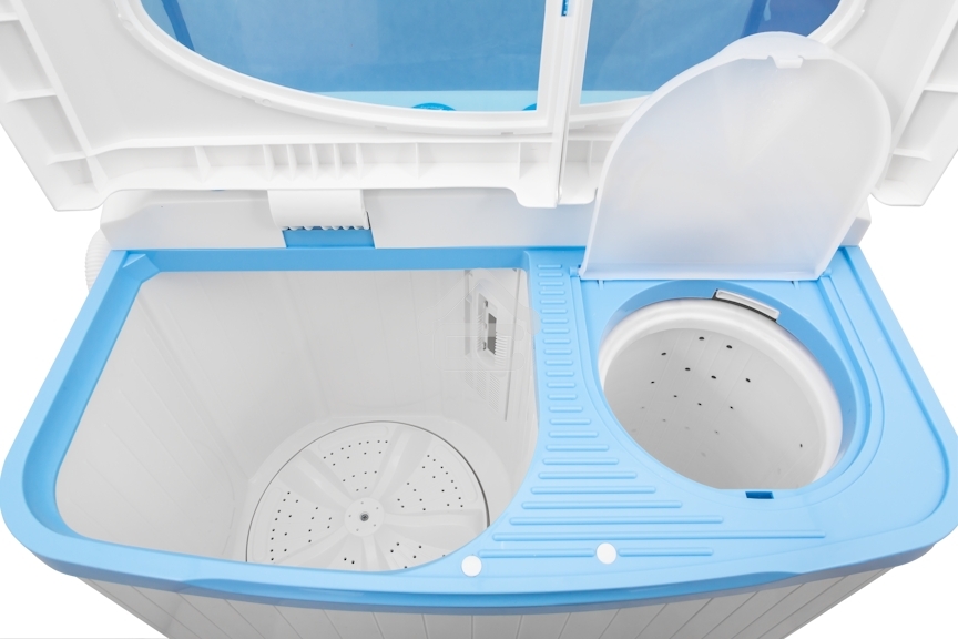 Стиральная машина Renova WS-70P/РЕТ белый/голубой, загрузка вертикальная 5.5 кг, 1350 об/мин, класс: D