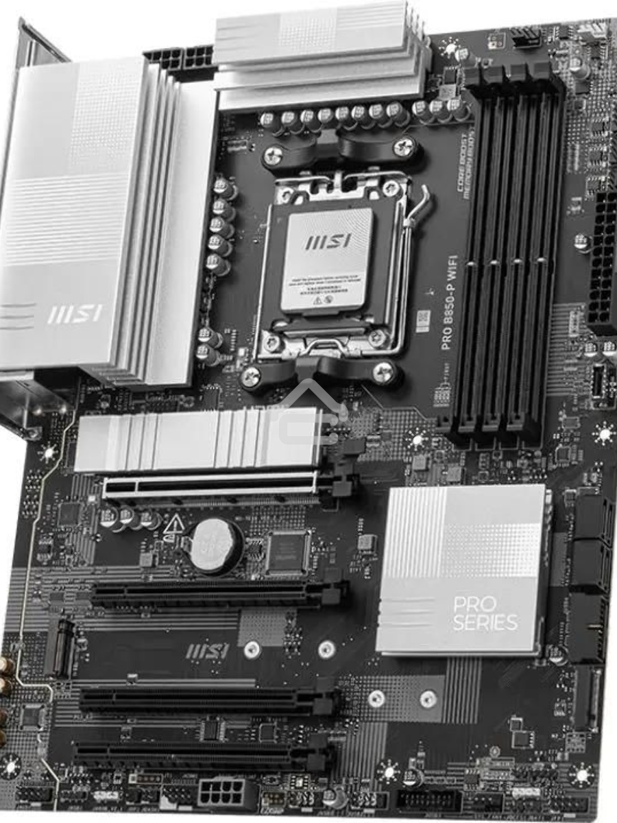 Материнская плата MSI PRO B850-P WIFI, AM5, AMD B850, 4xDDR5, 4xSATA, 3xM.2, 1xPCIe 5.0 x16, 1xPCIe 4.0 x4, 2xPCIe 3.0 x1, 1xHDMI, 1x5Gb LAN, Wi-Fi 7, 4xUSB 2.0, 1xUSB 3.2 Gen 1, 1xUSB 3.2 Gen 2, 2xUSB-C 3.2 Gen 2, 2x3.5 мм, 7.1, ATX