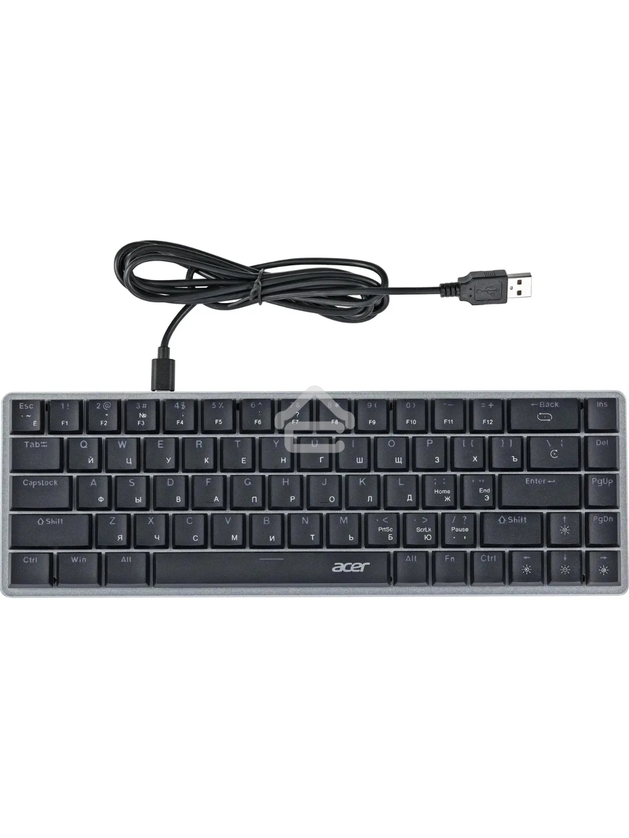 Клавиатура Acer OKW302 (ZL.KBDCC.01C) проводная, USB, серебристый