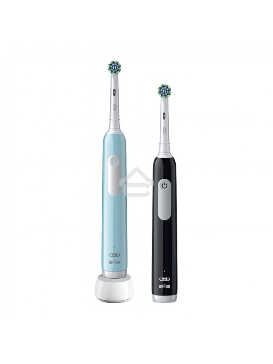 Набор электрических зубных щеток Oral-B Pro Series 1 бирюзовый/черный