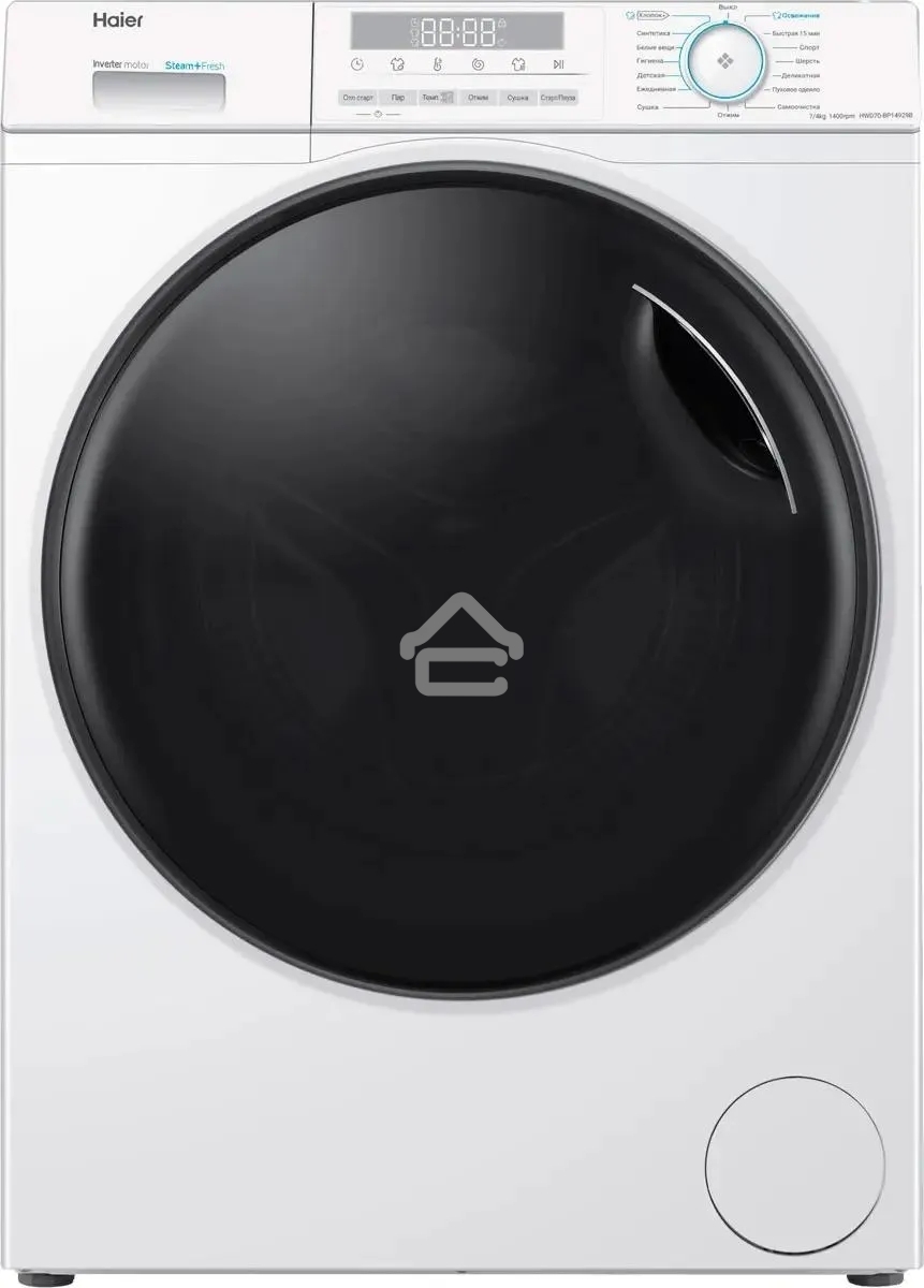 Стиральная машина Haier HWD70-BP14929B белый, загрузка фронтальная, 7 кг, 4 кг - сушка, 1400 об/мин, класс: B