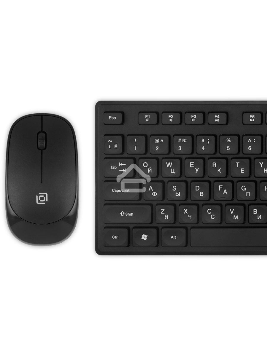 Клавиатура + мышь Оклик S255W клав:черный мышь:черный USB беспроводная Multimedia (1909361)