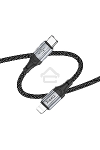 Кабель Hoco X102 Fresh iP USB Type-C (m)-Lightning (m) 1м черный коробка