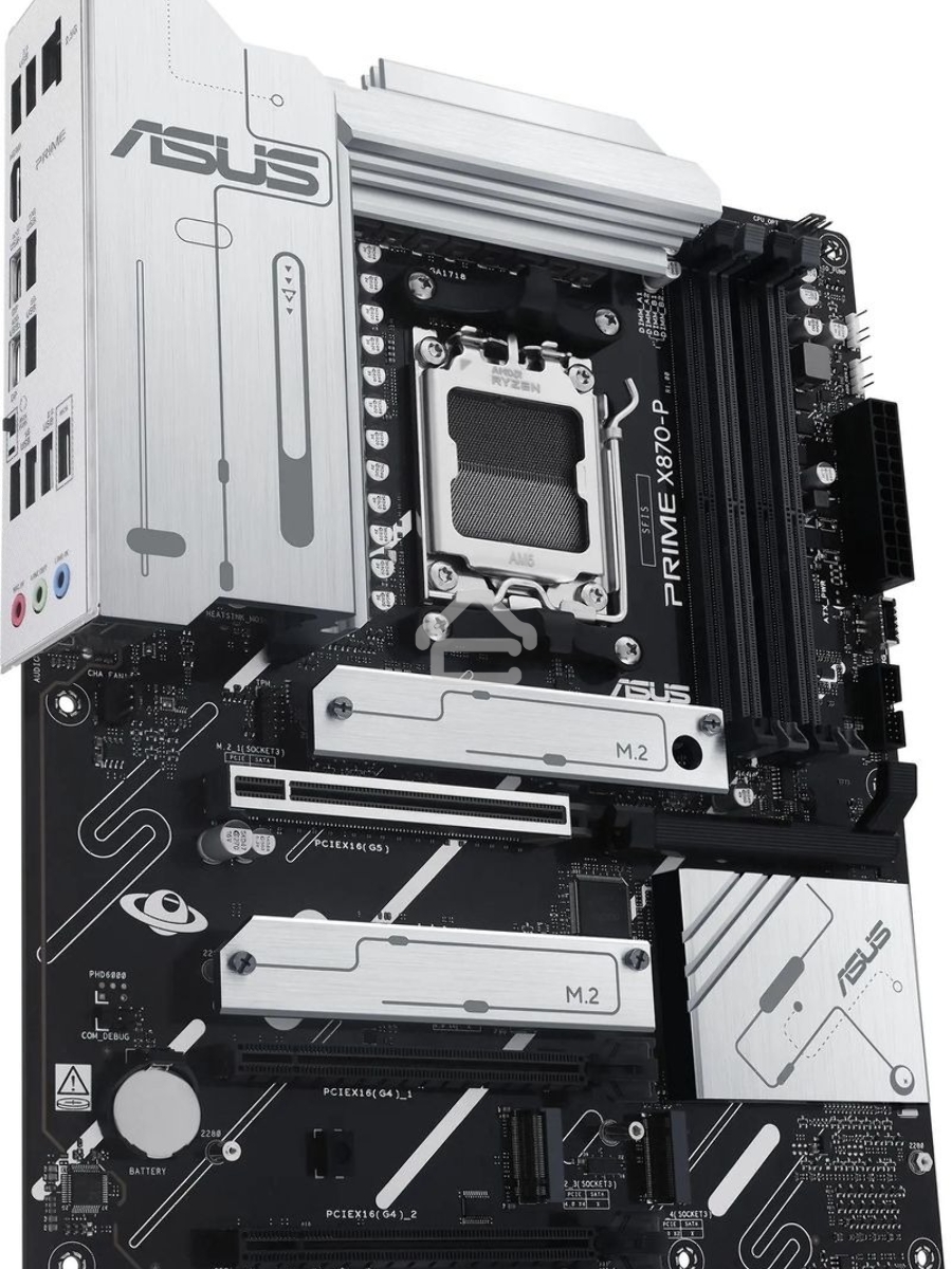 Материнская плата ASUS PRIME X870-P, AM5, AMD X870, 4xDDR5, 2xSATA, 4xM.2, 1xPCIe 5.0 x16, 2xPCIe 4.0 x1, 1xHDMI, 2xUSB-C, 1x 2.5Gb LAN, 4xUSB-A 3.2 Gen 1, 1xUSB-A 3.2 Gen 2, 4xUSB-A 2.0, 3x3.5 мм, 7.1, ATX