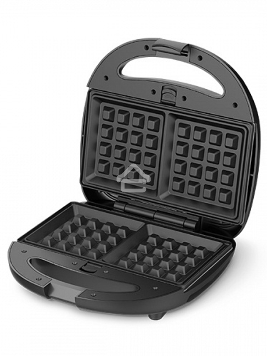 Прибор для выпечки BQ ST2001 черный, 4 in 1. MultiChef, 800 Вт, многофункциональный прибор 4 в 1, 4 пары панелей в комплекте: гриль, венские вафли, сэндвич, орешки, антипригарное покрытие панелей Non-Stick PRO, равномерный нагрев, вертикальное хранение, о