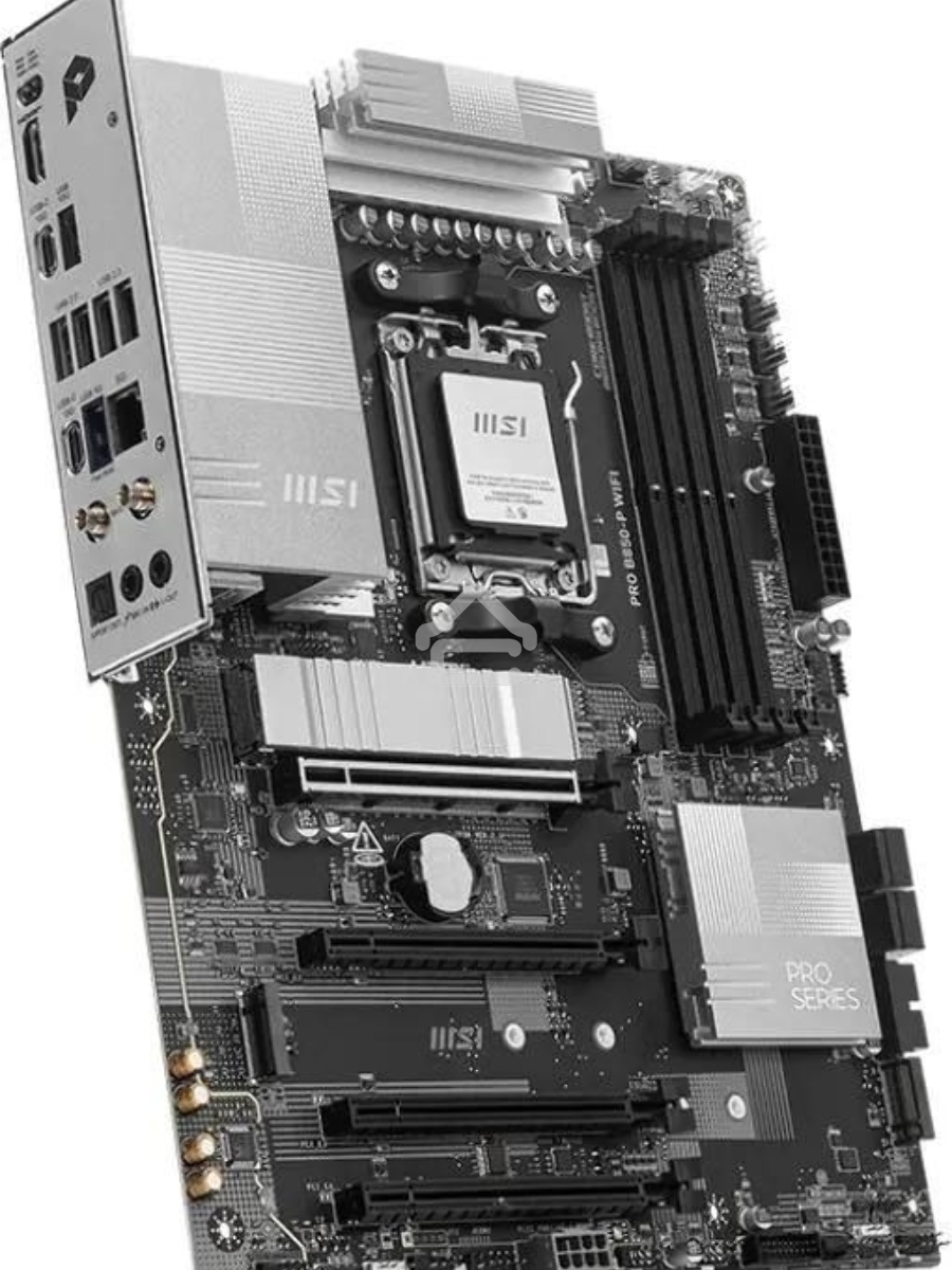 Материнская плата MSI PRO B850-P WIFI, AM5, AMD B850, 4xDDR5, 4xSATA, 3xM.2, 1xPCIe 5.0 x16, 1xPCIe 4.0 x4, 2xPCIe 3.0 x1, 1xHDMI, 1x5Gb LAN, Wi-Fi 7, 4xUSB 2.0, 1xUSB 3.2 Gen 1, 1xUSB 3.2 Gen 2, 2xUSB-C 3.2 Gen 2, 2x3.5 мм, 7.1, ATX