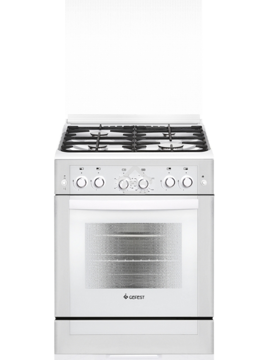 Плита газовая Gefest ПГ 6300-02 0340 белый, конфорок 4 шт, духовка 52 л, 60 см x 85 см x 60 см