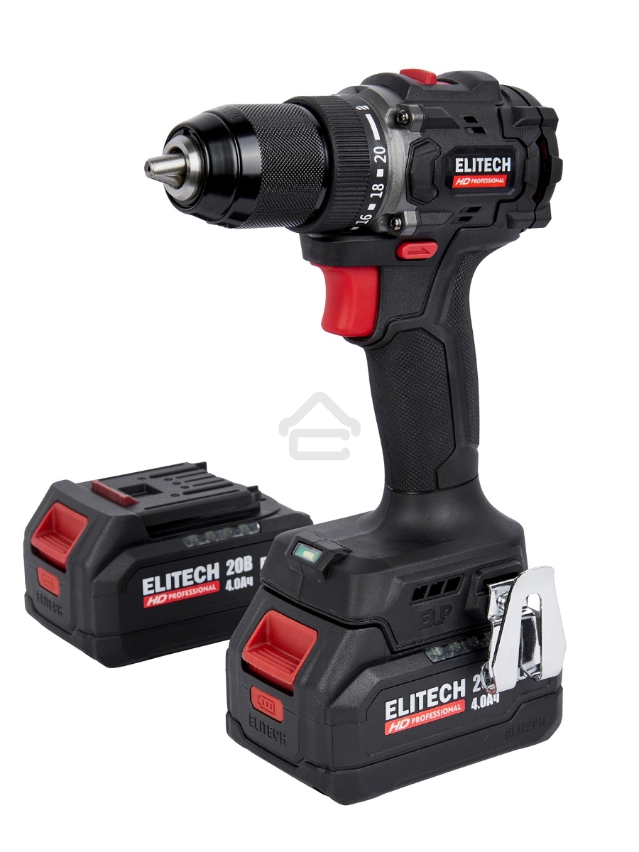 Дрель-шуруповерт Elitech CD 20SL2 (E2201.040.02) 80Вт аккум. патрон:быстрозажимной (кейс в комплекте) (205718)