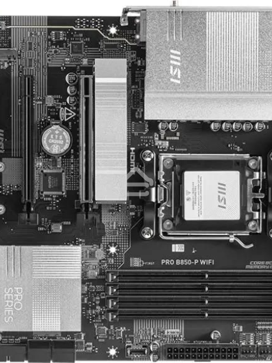 Материнская плата MSI PRO B850-P WIFI, AM5, AMD B850, 4xDDR5, 4xSATA, 3xM.2, 1xPCIe 5.0 x16, 1xPCIe 4.0 x4, 2xPCIe 3.0 x1, 1xHDMI, 1x5Gb LAN, Wi-Fi 7, 4xUSB 2.0, 1xUSB 3.2 Gen 1, 1xUSB 3.2 Gen 2, 2xUSB-C 3.2 Gen 2, 2x3.5 мм, 7.1, ATX