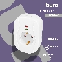 Сетевой фильтр Buro 100SH-W (1 розетка) белый (коробка)