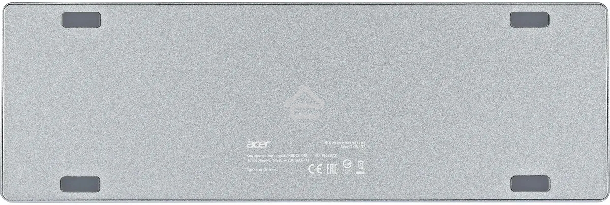 Клавиатура проводная Acer OKW302 (ZL.KBDCC.01C), USB, серебристый