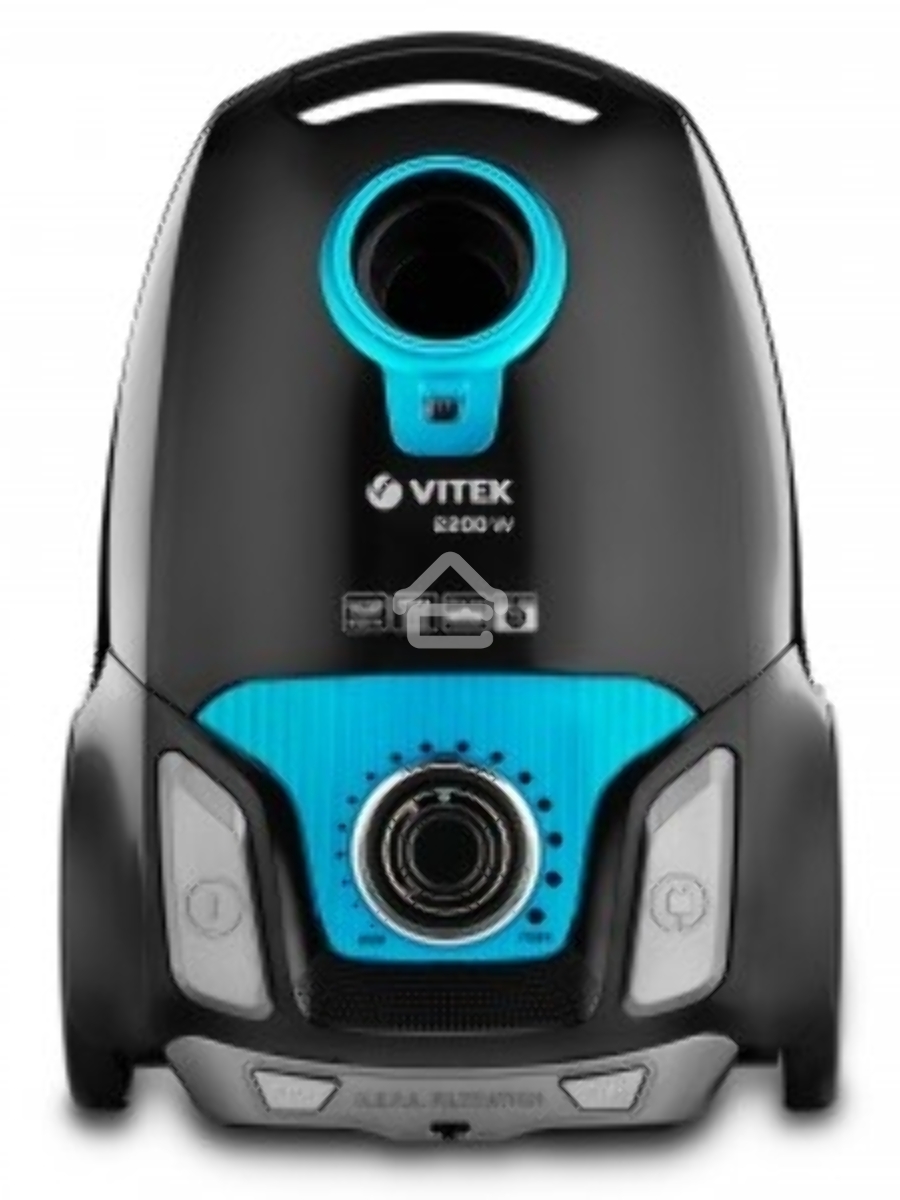 Пылесос Vitek VT-1898 ВК черный, 450/2200 Вт, уборка сухая, пылесборник мешок, 4 л