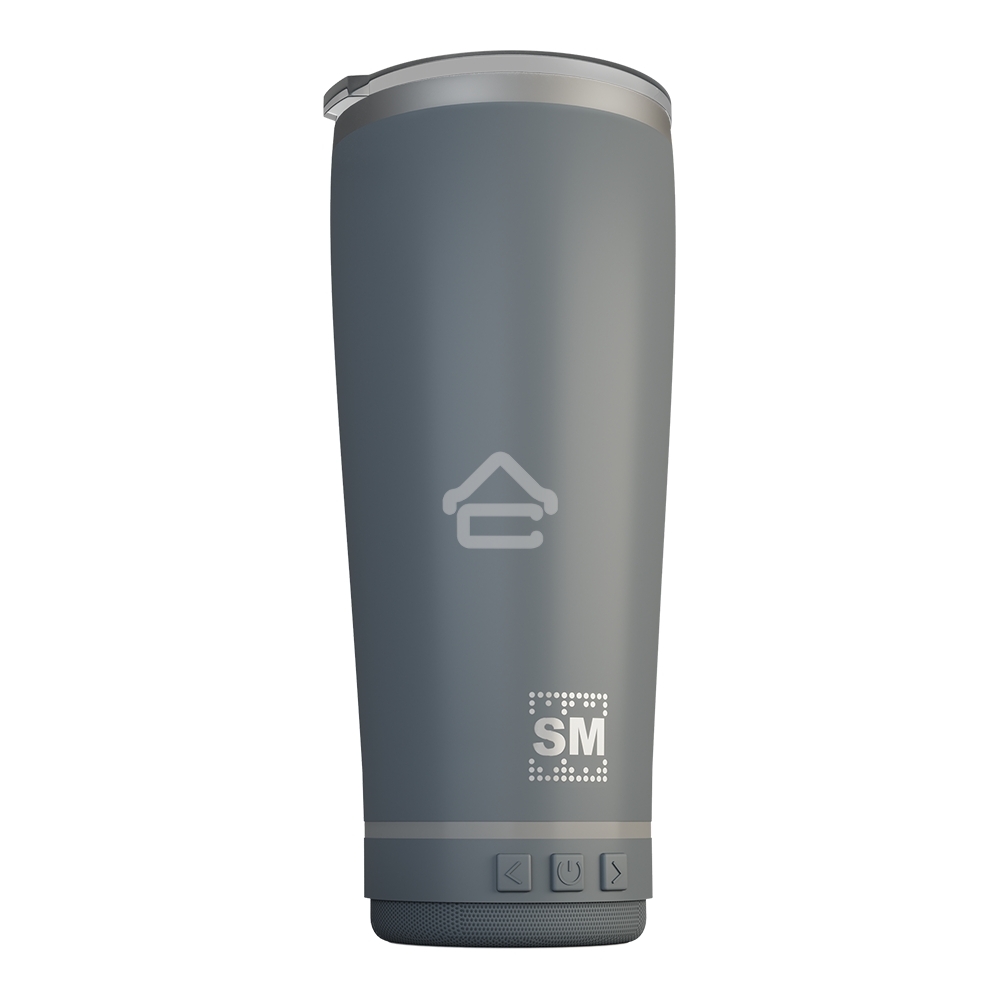 Термокружка с портативной колонкой SOUNDMAX SM-TC001(серый)