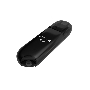 Флеш диск Maxvi P1 16GB USB 2.0 black, монолит с колпачком, ABS пластик