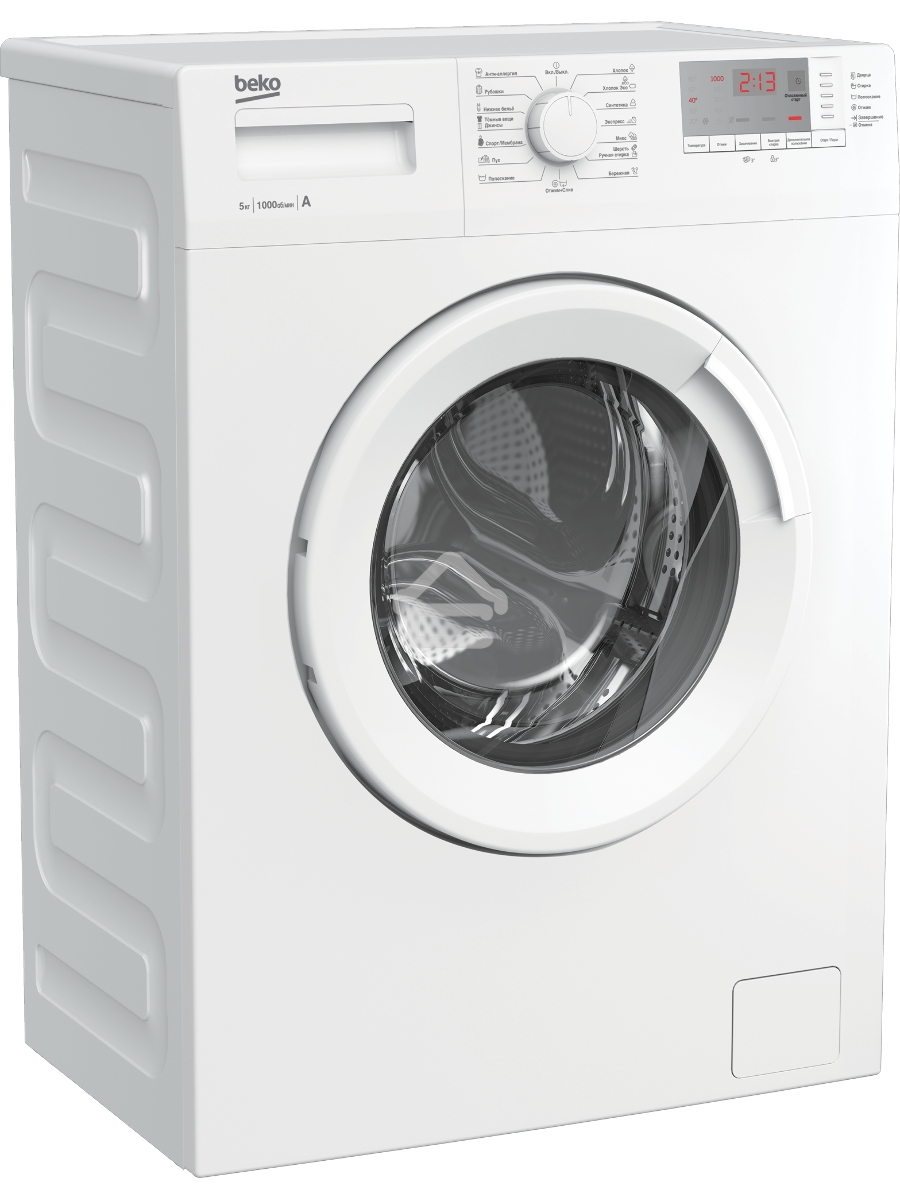 Стиральная машина Beko WRS5512BWW белый, загрузка фронтальная 5 кг, 1000 об/мин., класс: А