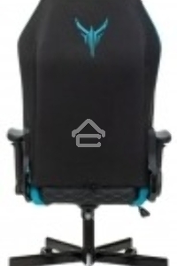 Кресло игровое Knight Neon черный/голубой соты эко.кожа с подголов. крестовина металл
