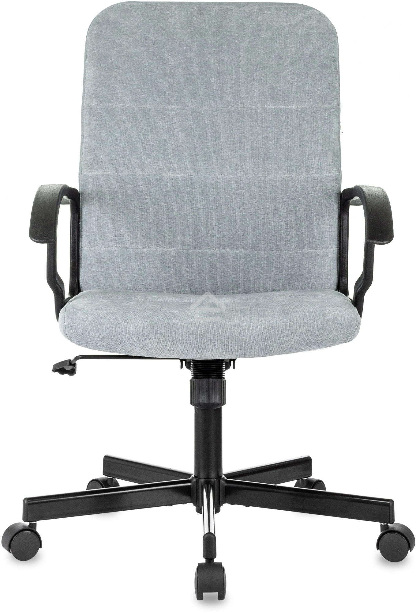 Кресло офисное Бюрократ Triest Fabric серо-голубой Light-28 крестов. металл черный