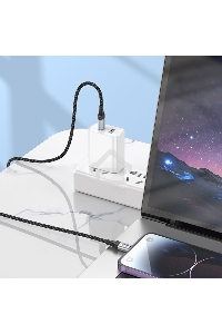 Кабель Hoco X102 Fresh iP USB Type-C (m)-Lightning (m) 1м черный коробка