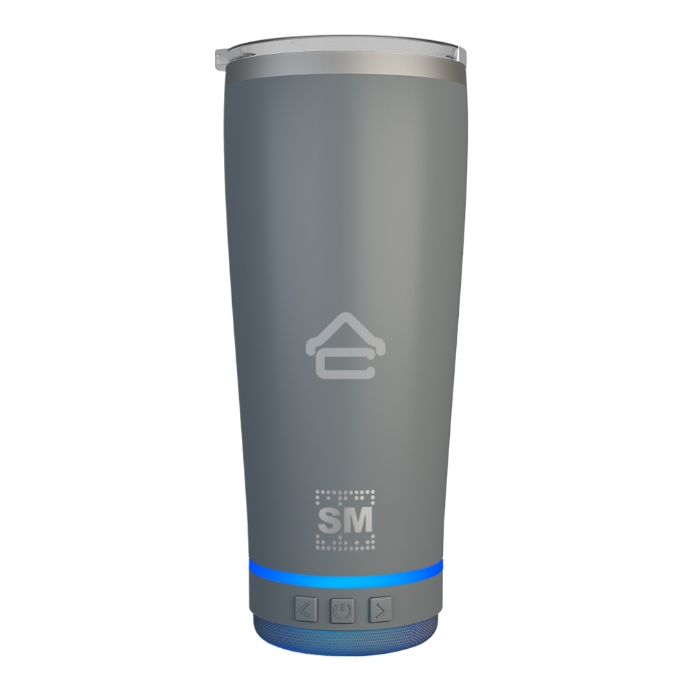 Термокружка с портативной колонкой SOUNDMAX SM-TC001(серый)