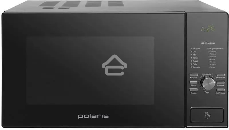 Микроволновая печь Polaris PMO 2303D RUS черный, 23 л, 900 Вт, переключатели- поворотный механизм/кнопки