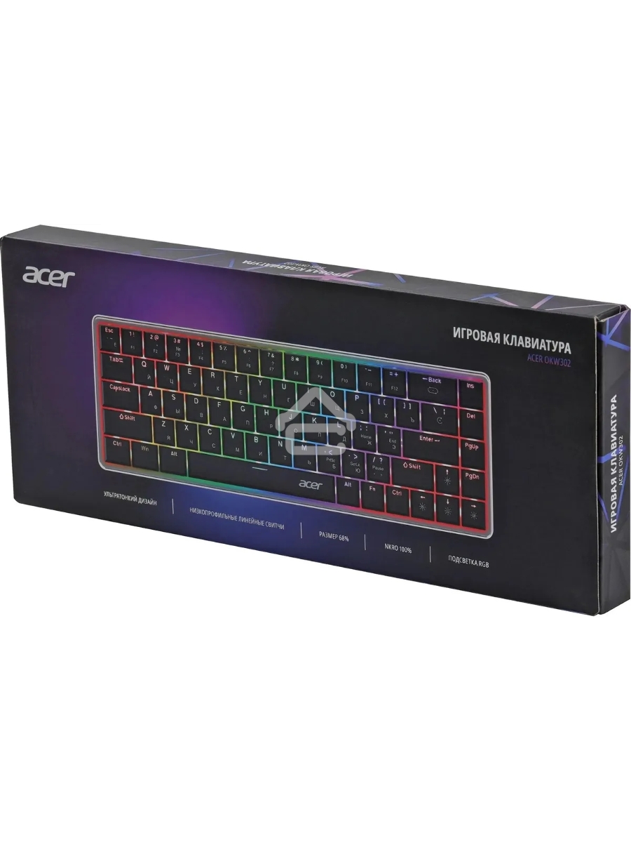 Клавиатура Acer OKW302 (ZL.KBDCC.01C) проводная, USB, серебристый