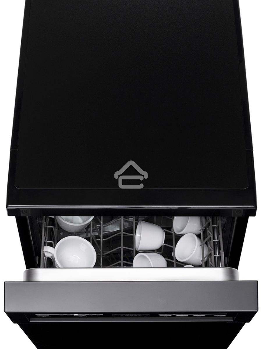 Посудомоечная машина DeLonghi DDWS09S Erea, черная, 44.8 см, 10 компл., 49 дБ, класс A++