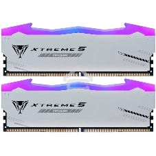 Оперативная память Patriot Viper Xtreme 5, DDR5, 48GB (2x24GB), 8000MHz, CL38, DIMM, с радиаторами, RGB, серебристый