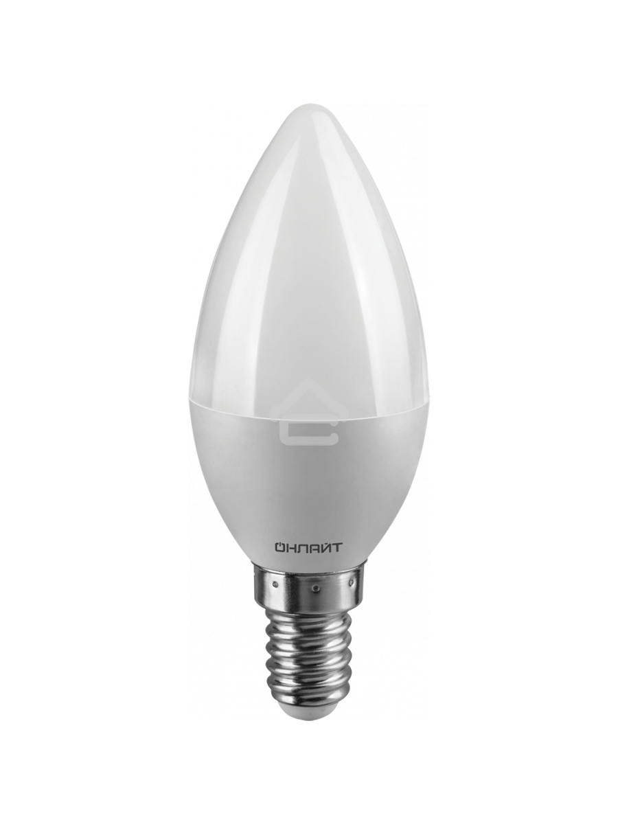Лампа светодиодная ОНЛАЙТ 61128 OLL-C37-8-230-6.5K-E14-FR