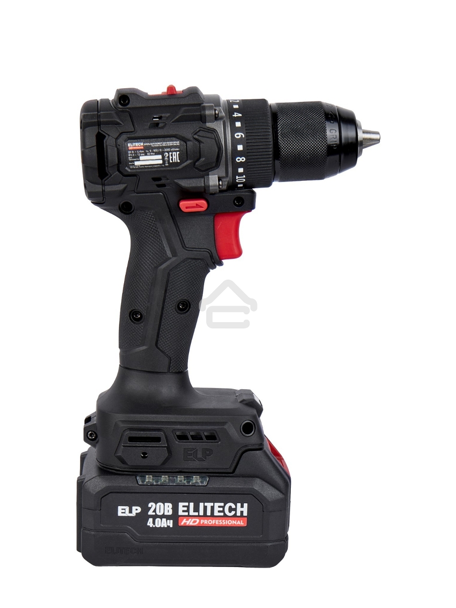 Дрель-шуруповерт Elitech CD 20SL2 (E2201.040.02) 80Вт аккум. патрон:быстрозажимной (кейс в комплекте) (205718)