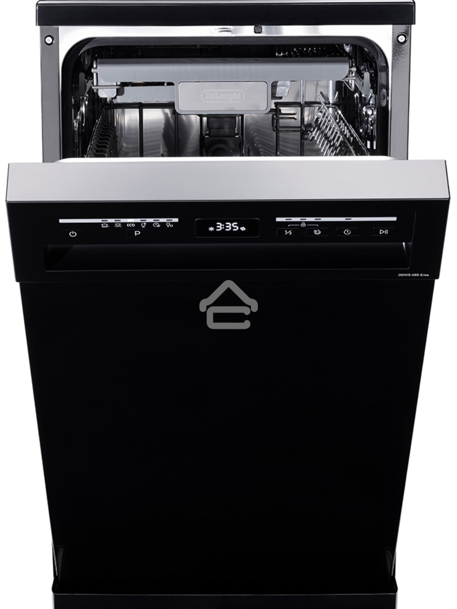 Посудомоечная машина DeLonghi DDWS09S Erea, черная, 44.8 см, 10 компл., 49 дБ, класс A++