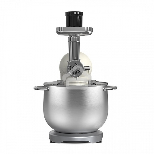Планетарный миксер BQ MX851 Cream-Silver. Макс. мощность: 1800Вт / Параметри электропитания: 220-240 В, 50-60 Гц / Объем чаши: 8л / Вместимость загрузочного лотка: 2кг / Производительность: 2кг/мин / Скорость вращения шнека: до 210 об/мин / длина сетевого