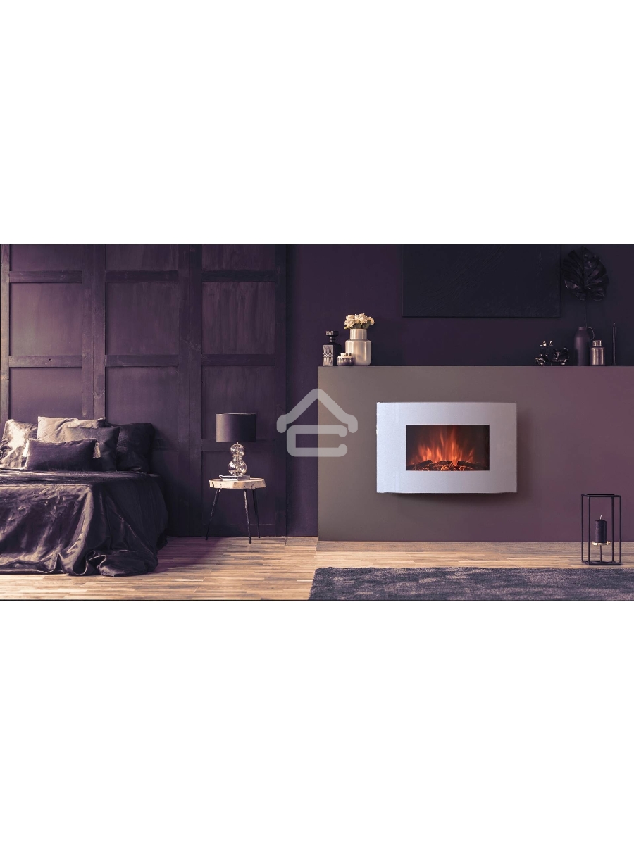 Электрокамин Electrolux EFP/W-1200URLS, белый, 2000 Вт, 25 м2, термостат, пульт д/у