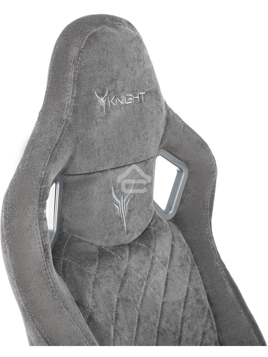 Кресло игровое Knight Outrider серый Light-19 крестов. металл