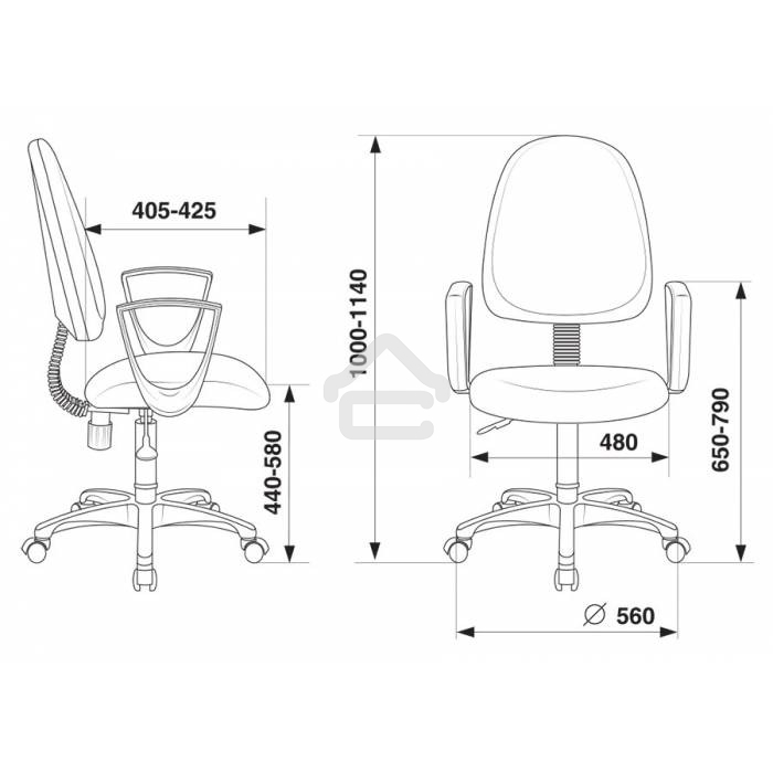 Кресло компьютерное Бюрократ CH-1300N/3C11 черный Престиж+ 3C11