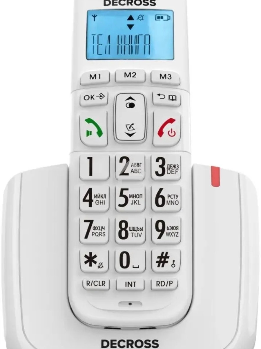 Р/Телефон Dect Decross DC1014 белый АОН