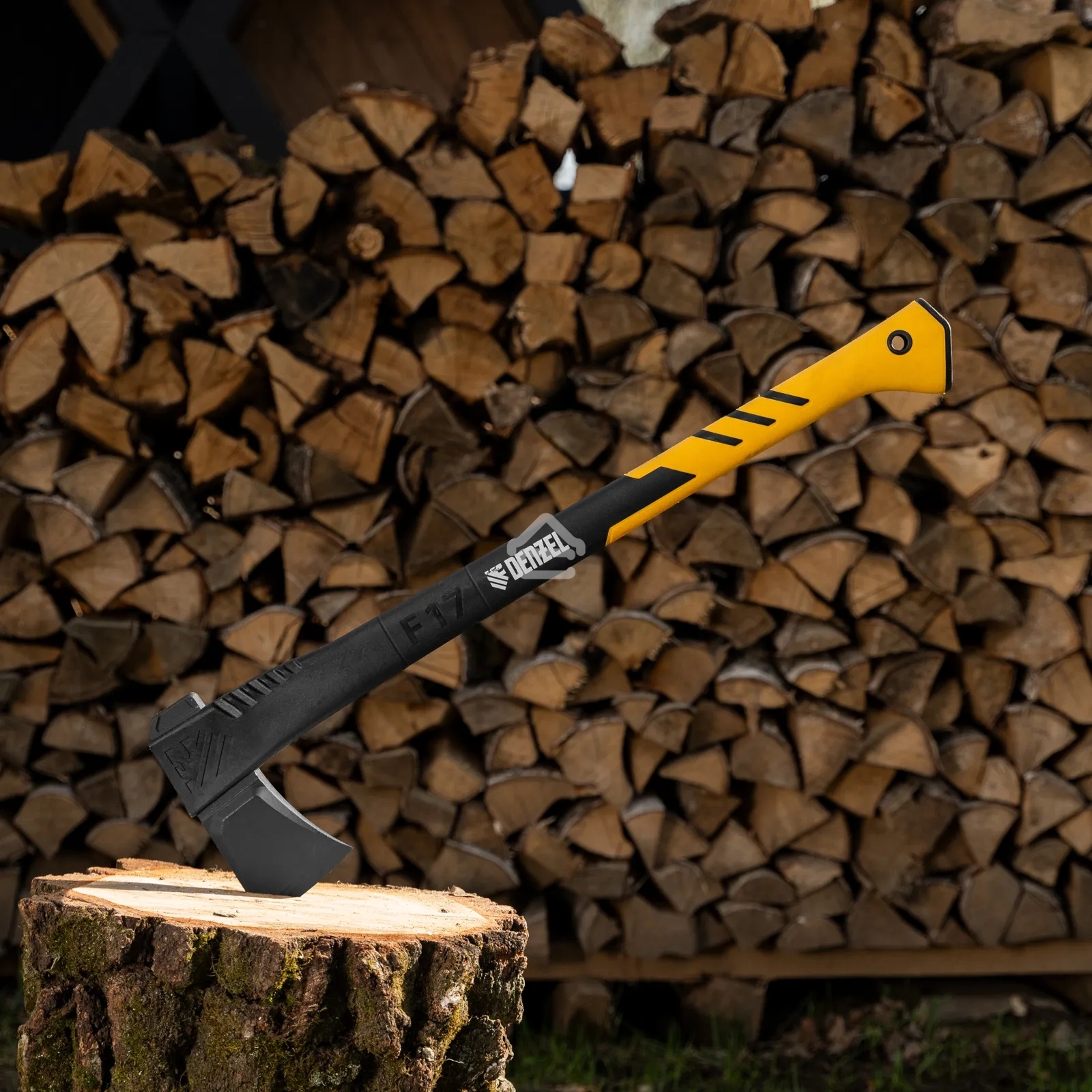 Колун Denzel F17 21438 2500 гр, двухкомпонентная рукоятка, 710 мм