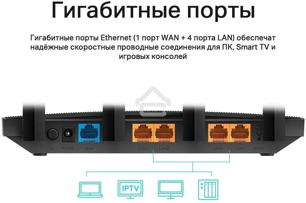 Роутер беспроводной TP-Link Archer C80 AC1900 10/100/1000BASE-TX черный