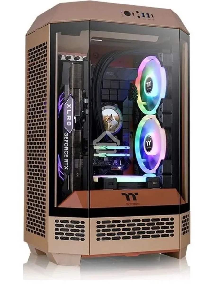 Корпус Thermaltake The Tower 300 Gravel Send коричневый без БП mATX 8x120mm 6x140mm 2xUSB3.0 audio bott PSU
