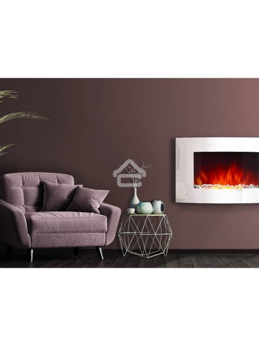Электрокамин Electrolux EFP/W-1200URLS, белый, 2000 Вт, 25 м2, термостат, пульт д/у