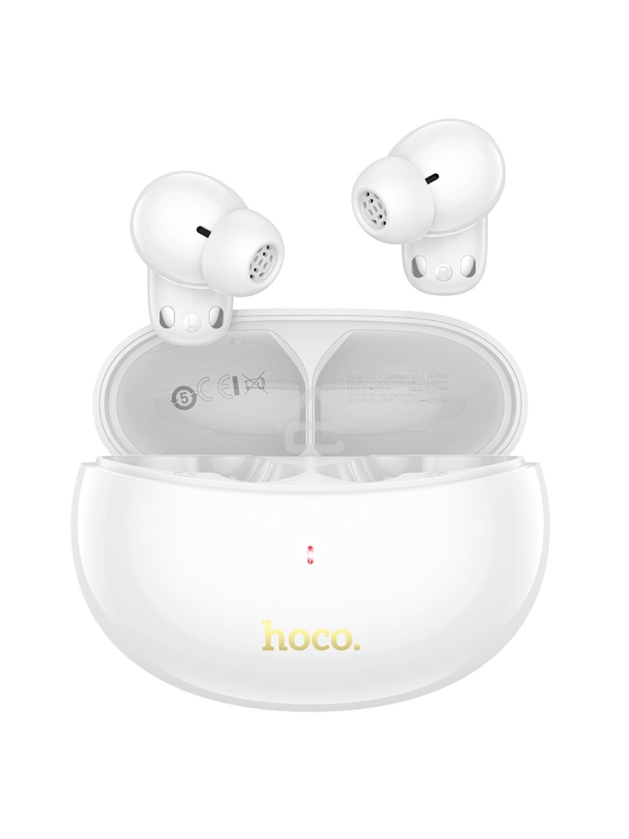 Наушники HOCO EQ17 беспроводные с док станцией Bluetooth 5.4 белый