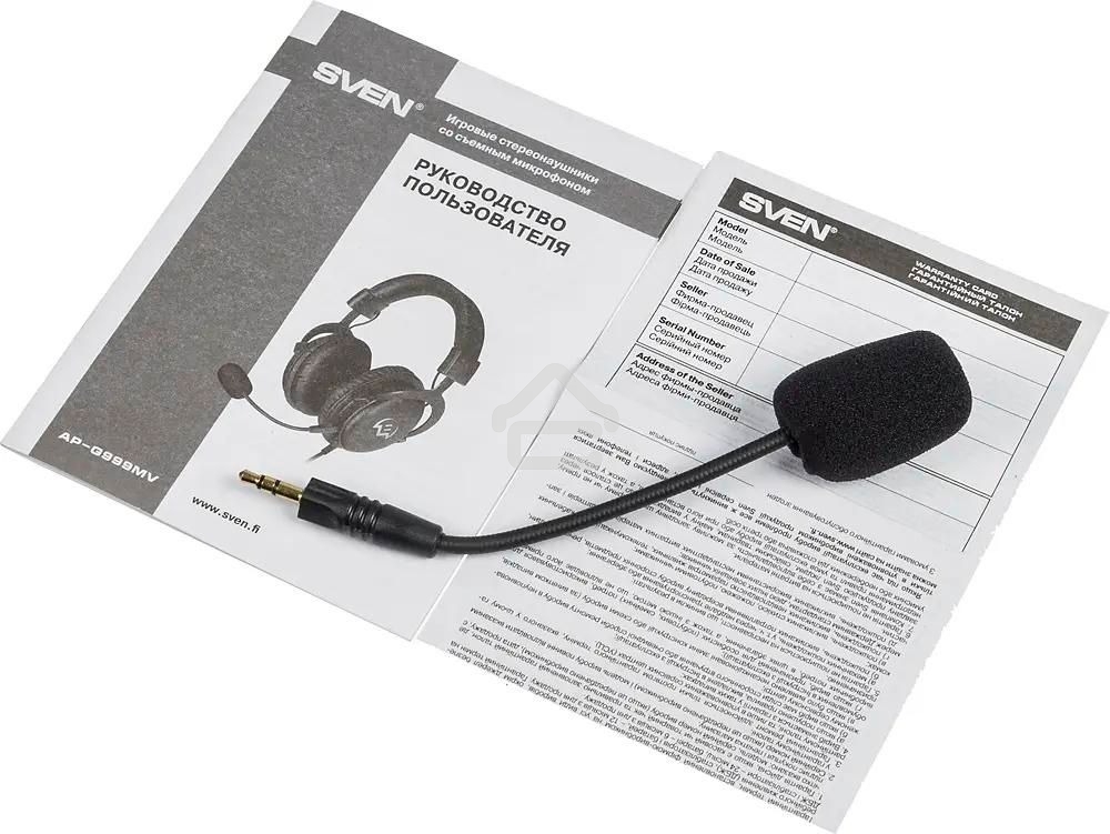 Гарнитура проводная игровая SVEN AP-G999MV с микрофоном серый (50 мм, мини-джек (стерео) O 3,5 мм (4 pin))
