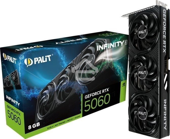 Видеокарта Palit PA-RTX5060 INFINITY 3 8GB RTX 5060 8Gb 128bit GDDR7 2280/28000 HDMIx1 DPx3 HDCP Ret