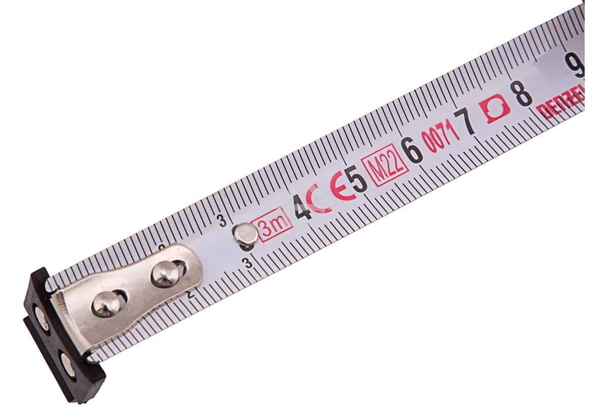 Рулетка Denzel 3м х 16мм, двухкомп. корпус, магнитный обрезиненный зацеп