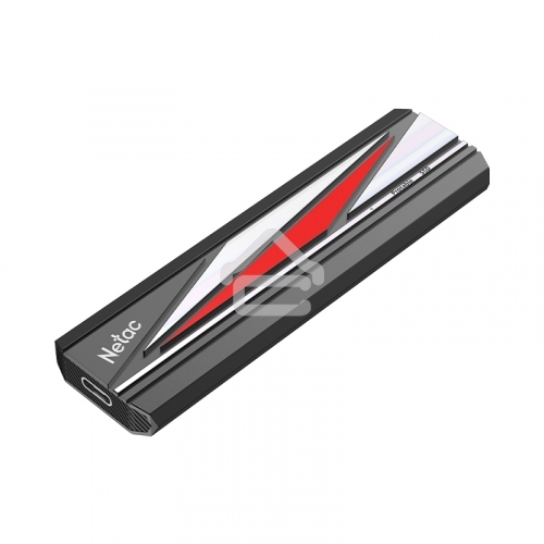 Внешний накопитель SSD Netac ZX20L 256GB USB 3.2 Gen 2 Type-C External SSD, R/W up to 2000MB/1800MB/s, with USB C to A cable and 20Gbps USB C to C cable, 5Y wty