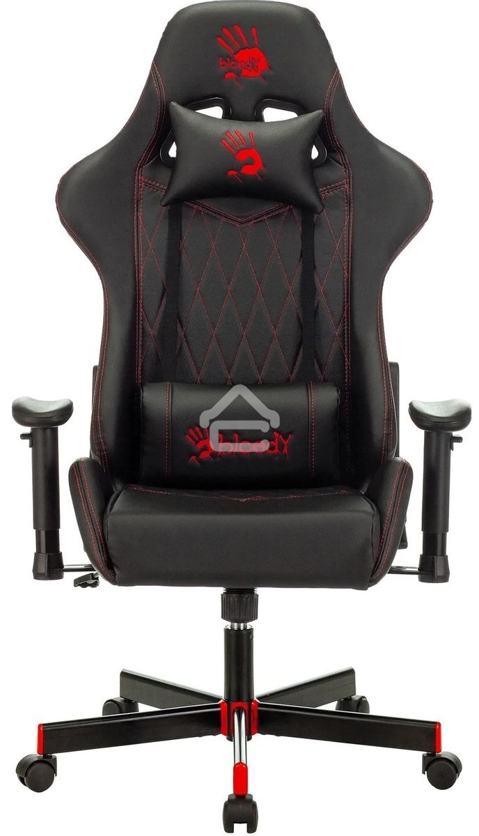 Кресло игровое A4Tech Bloody GC-800 черный ромбик, эко.кожа