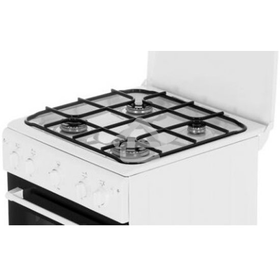 Плита газовая Cezaris ПГ 2150-06 белый, конфорок 4 газовых, духовка 43 л, 51 см x 85 см x 55 см