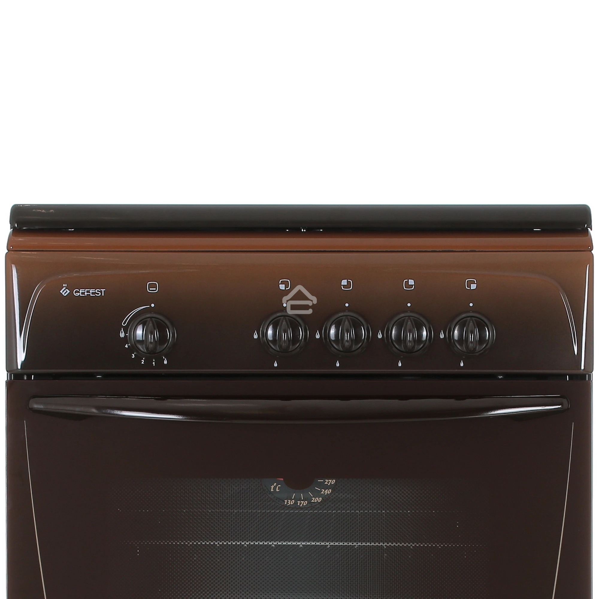 Плита газовая Gefest 1200-С7 К39 коричневый, конфорок 4 шт, духовка 63 л, 60 см x 85 см x 60 см