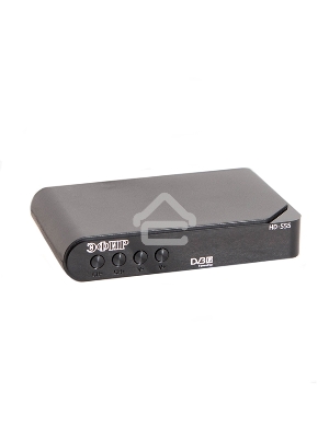 Ресивер эфирный цифровой DVB-T2 HD HD-555 пластик, дисплей, Эфир