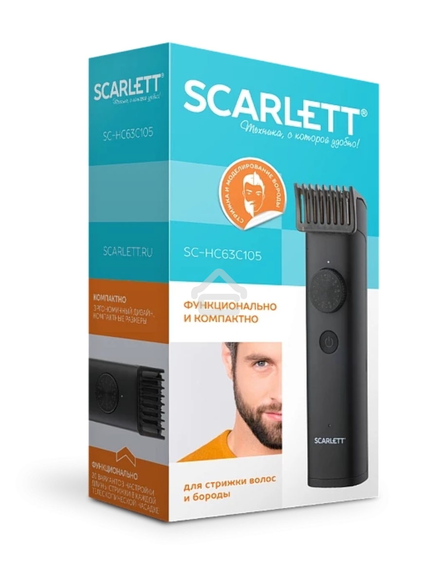 Машинка для стрижки волос Scarlett SC-HC63C105 (черный)