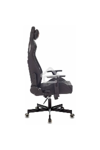 Кресло игровое Knight OUTRIDER черный, ромбик, эко.кожа, с подголов. крестовина металл